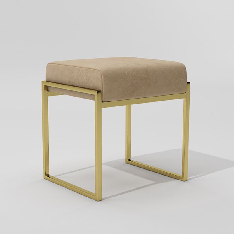 Modern Faux Leather Ottoman Pure Color Waterproof Rectangle Chair Ottoman