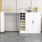 Rectangle Counter Height Table Modern Bar Dining Table with Shelves Clearhalo 'Bar Furniture' 'Bar Tables' 'bar_tables' 'furn' 'furn_bar_tables' 'Furniture' 'Kitchen & Dining Furniture' 1200x1200_9c1a10fd-ca19-427f-8756-b01d4822f510