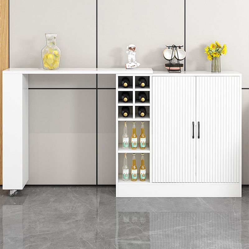 Rectangle Counter Height Table Modern Bar Dining Table with Shelves Clearhalo 'Bar Furniture' 'Bar Tables' 'bar_tables' 'furn' 'furn_bar_tables' 'Furniture' 'Kitchen & Dining Furniture' 1200x1200_9c1a10fd-ca19-427f-8756-b01d4822f510