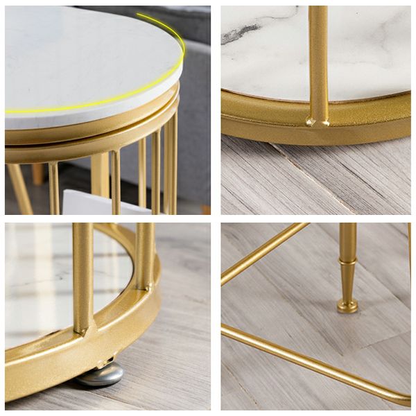White Stone Bar Table Industrial Bar Dining Table with Sled Base Clearhalo 'Bar Furniture' 'Bar Tables' 'bar_tables' 'furn' 'furn_bar_tables' 'Furniture' 'furniture_bar_tables' 'Kitchen & Dining Furniture' 1200x1200_9c1aa2d9-087a-4b57-ad69-b9d672806088