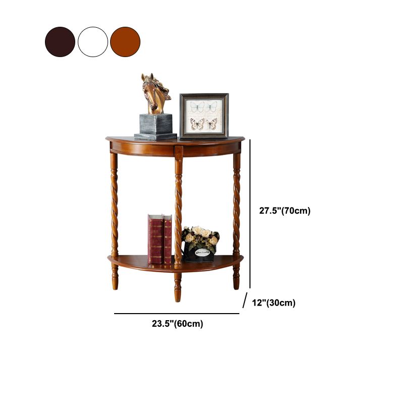 4 Beine Halbmondholz Mitte des Jahrhunderts moderner Konsolentisch für die Halle