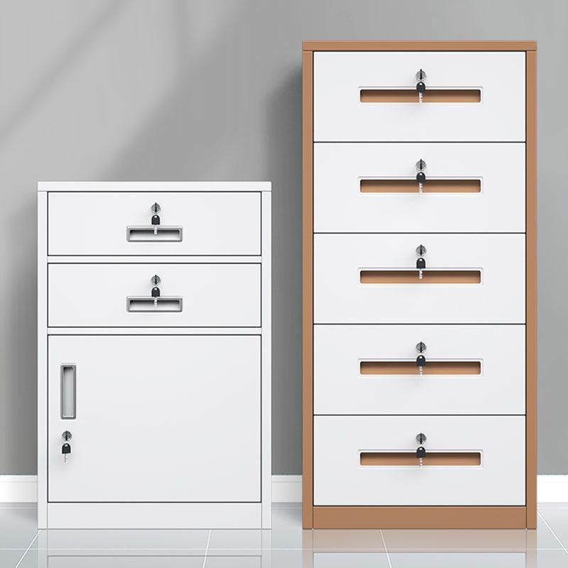 Contemporary File Cabinet Steel Frame Fireproof Vertical File Cabinet with Lock Clearhalo 'Filing Cabinets' 'filling_cabinets' 'furn' 'furn_filling_cabinets' 'Furniture' 'Office Furniture' 1200x1200_9c1c2c02-3894-4d68-b198-0dc2aba67704