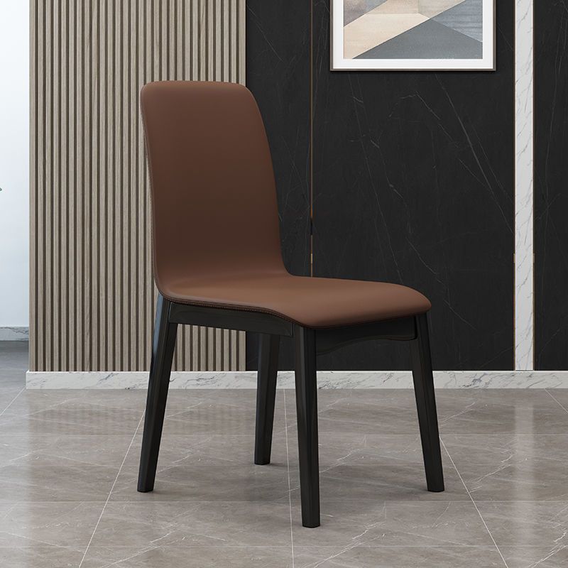 Upholstered Industrial Living Room Side Chair Matte Finish Solid Back Dining Chair (Set of 2) Clearhalo ' kitchen&dining_furn' 'Dining Chairs' 'Dining Tables & Seating' 'dining_chair' 'furn' 'furn_dining_chair' 'Furniture' 'furniture_dining_chair' 'Kitchen & Dining Furniture' 'kitchen' 1200x1200_9c1c6379-30f4-45fd-9229-80b3ebd2e842