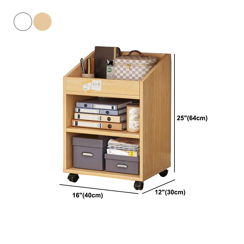 Modern Style Bookshelf Wooden Shelf Bookcase with Caster Wheels Clearhalo 'Bookcases' 'furn' 'furn_bookcases' 'Furniture' 'furniture_bookcases' 'Office Furniture' 1200x1200_9c1d05d3-724f-4595-9ef5-cd28670da196