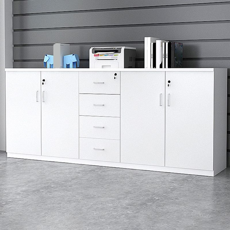 Modern File Cabinet White Wooden Frame Storage Lateral File Cabinet Clearhalo 'Filing Cabinets' 'filling_cabinets' 'furn' 'furn_filling_cabinets' 'Furniture' 'Office Furniture' 1200x1200_9c1d5430-bfc4-40b9-b48a-3471fa261f52