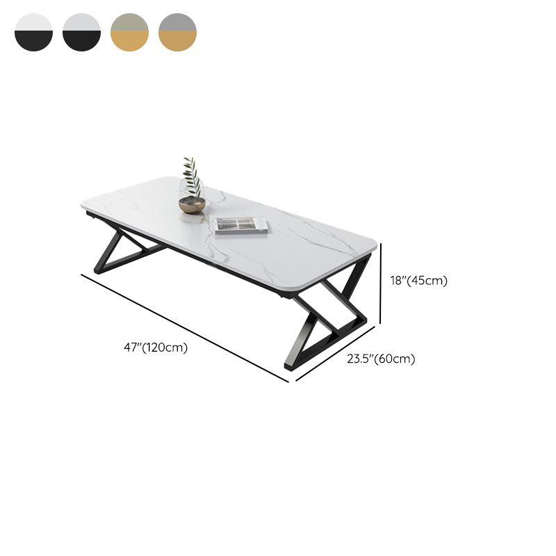 Slate Top Rectangular Coffee Table Trestle Coffee Cocktail Table Clearhalo 'Coffee & Accent Tables' 'Coffee Tables' 'coffee_tables' 'furn' 'furn_coffee_tables' 'Furniture' 'Living Room Furniture' 1200x1200_9c1e1f18-813c-45fb-9b3b-b5897d890ffb