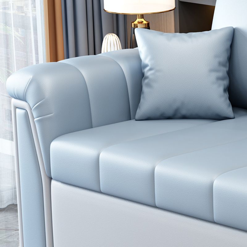 Square Arm Standard Couch Bed Contemporary Faux Leather Bed Sofa Couch Clearhalo 'furn' 'furn_sofas' 'Furniture' 'Living Room Furniture' 'Sofa' 'sofas' 1200x1200_9c1e3a75-bf98-4ed6-b648-759773f0877f