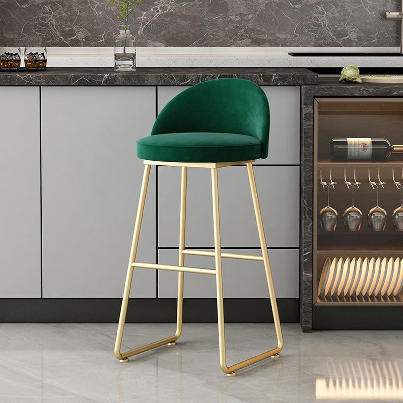 Glam Dessert Shop Footrest Stool Matte Finish Velvet Bar Stool Clearhalo 'Bar Furniture' 'Bar Stools' 'bar_stools' 'furn' 'furn_bar_stools' 'Furniture' 'furniture_bar_stools' 'Kitchen & Dining Furniture' 1200x1200_9c2039a7-766e-4c0d-90e6-d50c282e9056