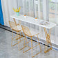 Traditional Luxury Solid Wood Table Gold and Metal Base Bar Table Clearhalo 'Bar Furniture' 'Bar Tables' 'bar_tables' 'furn' 'furn_bar_tables' 'Furniture' 'Kitchen & Dining Furniture' 1200x1200_9c208456-2c0c-472b-a7e1-29bbaa295dd4