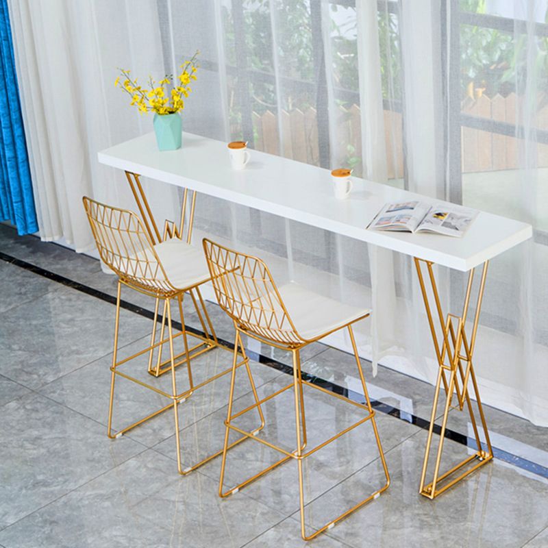 Traditional Luxury Solid Wood Table Gold and Metal Base Bar Table Clearhalo 'Bar Furniture' 'Bar Tables' 'bar_tables' 'furn' 'furn_bar_tables' 'Furniture' 'Kitchen & Dining Furniture' 1200x1200_9c208456-2c0c-472b-a7e1-29bbaa295dd4