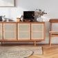 Tavolo da sideboard contemporaneo in legno massiccio a 4 porte a buffet