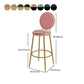 Glam Velvet Restaurant Counter Stool Matte Finish Footrest Barstool Clearhalo 'Bar Furniture' 'Bar Stools' 'bar_stools' 'furn' 'furn_bar_stools' 'Furniture' 'furniture_bar_stools' 'Kitchen & Dining Furniture' 1200x1200_9c226ffc-c872-416d-a7c7-47ffba4f3b04