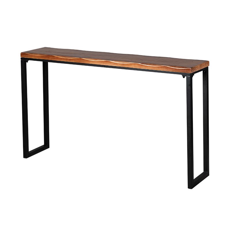 Brown Modern Style Table Solid Wood and Iron Indoor Bar Table Clearhalo 'Bar Furniture' 'Bar Tables' 'bar_tables' 'furn' 'furn_bar_tables' 'Furniture' 'furniture_bar_tables' 'Kitchen & Dining Furniture' 1200x1200_9c22b65a-1514-4ab5-b923-0c7b35101810