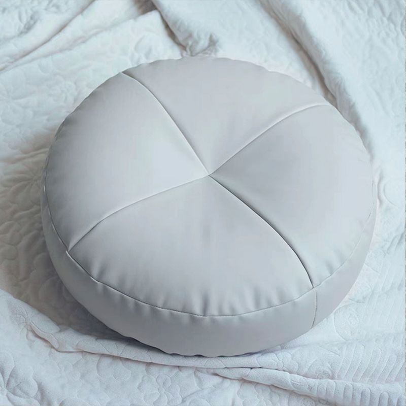 Modern Pouf Ottoman PU Leather Upholstered Tufted Solid Color Round Ottoman Clearhalo 'furn' 'furn_ottomans_poufs' 'Furniture' 'Living Room Furniture' 'Ottomans & Poufs' 'ottomans_poufs' 1200x1200_9c22e860-c5cc-4eaa-acdc-4a0fc3861ee6