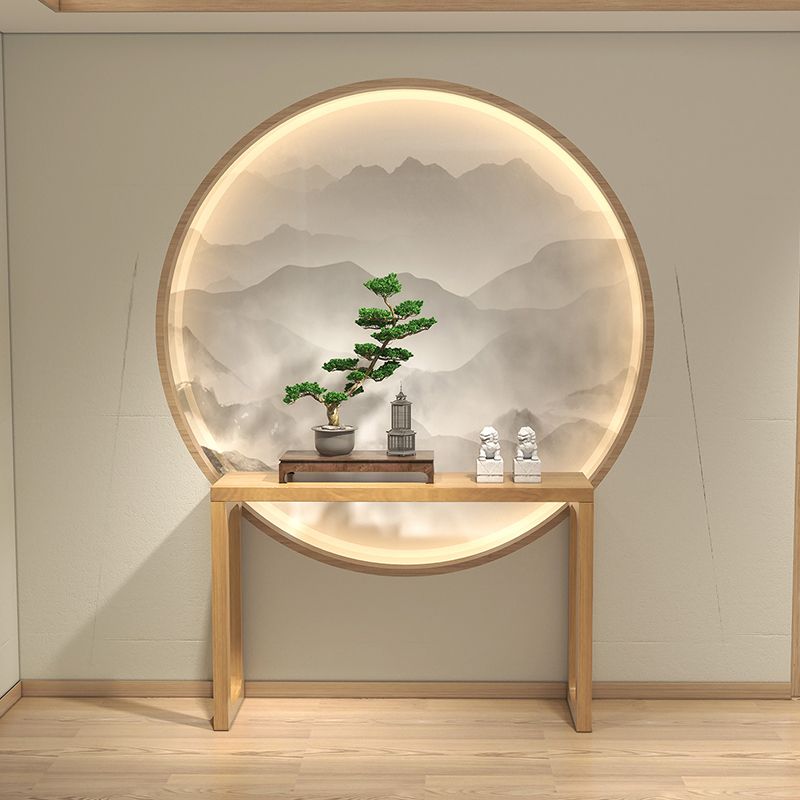 Tavolo da console a rettangolo in legno massiccio Base 33,46 "TABELLO FINE ALTA