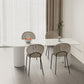 Contemporary White Color Faux Marble Dinner Table with 3 Legs Clearhalo 'Dining Tables & Seating' 'Dining Tables' 'dining_table' 'furn' 'furn_dining_table' 'Furniture' 'Kitchen & Dining Furniture' 1200x1200_9c28aba2-96cd-4662-95e2-2d05c2aa970d