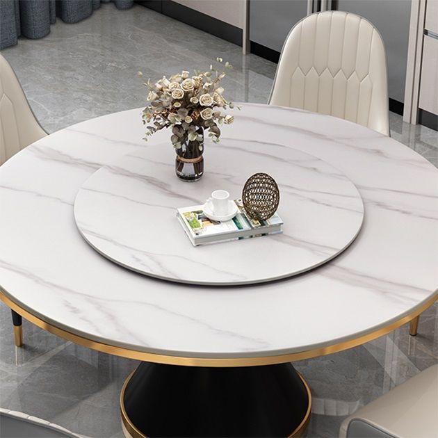 Modern Standard Kitchen Dining Table Sintered Stone Round Dining Table with Pedestal Base Clearhalo ' dining_table' 'Dining Tables & Seating' 'Dining Tables' 'furn' 'furn_dining_table' 'Furniture' 'furniture_dining_table' 'Kitchen & Dining Furniture' 'kitchen&dining_furn' 'kitchen' 'kitchen_dining_table' 1200x1200_9c299ec4-f183-4fac-9310-86ea1f66c7f3