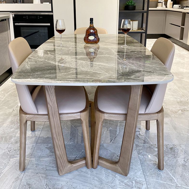 Minimalist Style Table Set with Sintered Stone Table and Upholstered Chairs Clearhalo 'Dining Room Sets' 'Dining Tables & Seating' 'dining_room_set' 'furn' 'furn_dining_room_set' 'Furniture' 'furniture_dining_room_set' 'Kitchen & Dining Furniture' 'kitchen&dining_furn' 'kitchen' 1200x1200_9c2a070a-c41d-4841-b10a-4d7e985bab53