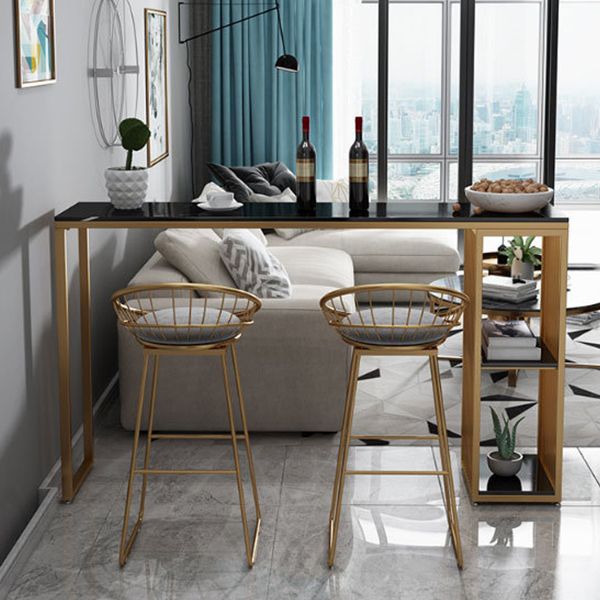 Glam Table and Stool 1/2/3 Pieces Pub Table Set for Dining Room Clearhalo 'Bar Furniture' 'furn' 'furn_home_bar_bar_sets' 'Furniture' 'Home Bars & Bar Sets' 'home_bar_bar_sets' 'Kitchen & Dining Furniture' 1200x1200_9c2c8106-e5da-4c34-ba16-9a3ec0b709e6