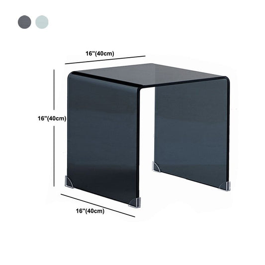 Schwarz/klarer Nachttisch Endtisch, Glas Modernismus Nachttisch