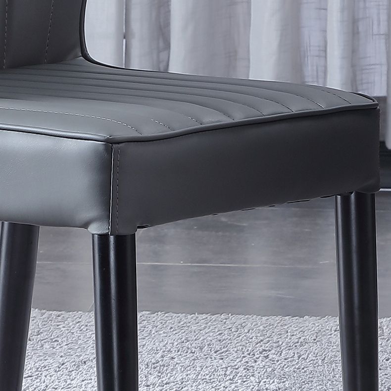 Silla de comedor de estilo moderno silla sin brazo con patas de madera para cocina