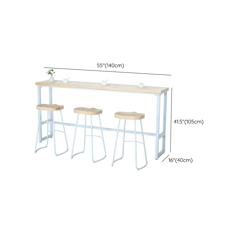 Moderner Bartisch mit Massivholzplatte für das Esszimmer