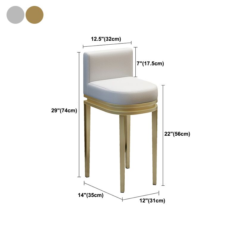 キッチン用のグラム布張りのカウンターハイトスツールメタルバースツール