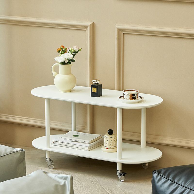 Wood Oval End Table with 4 Legs Base Storage Living Room Corner Table Clearhalo 'Coffee & Accent Tables' 'End & Side Tables' 'end_side_tables' 'furn' 'furn_end_side_tables' 'Furniture' 'Living Room Furniture' 1200x1200_9c2fbb20-67df-4709-80eb-47ebaa573fc4