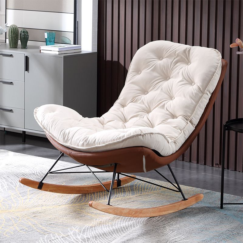 Wohnzimmer Luxus Freizeitstuhl Holz Rahmen Basis entspannende faule Schaukelstühle