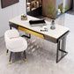Contemporary Style Stone Computer Desk Rectangular Office Desk