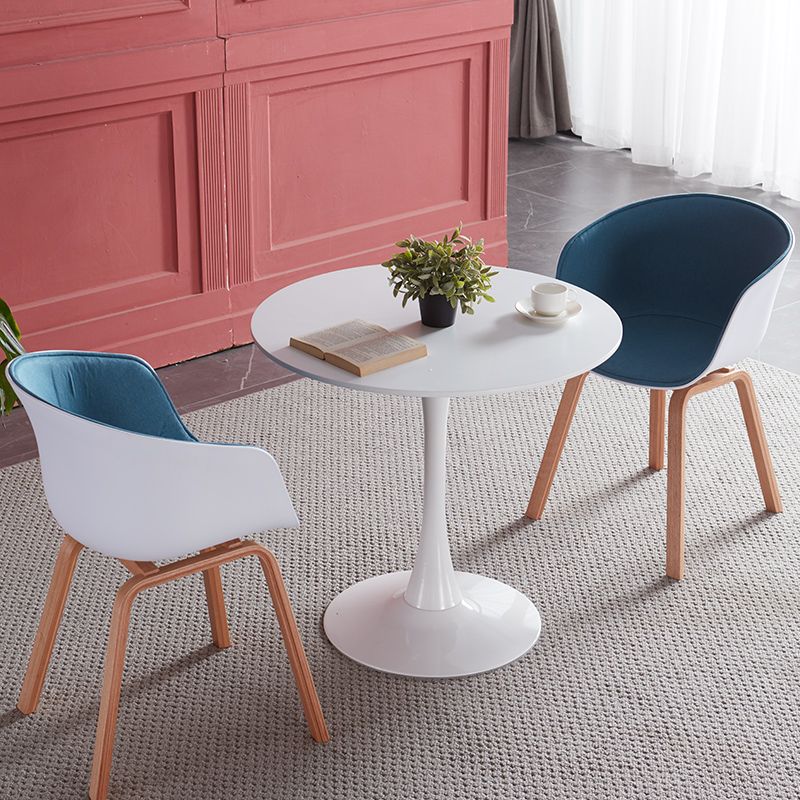Modern Artificial Wooden Dining Table Round Table with Metal Pedestal Base Clearhalo ' dining_table' 'Dining Tables & Seating' 'Dining Tables' 'furn' 'furn_dining_table' 'Furniture' 'furniture_dining_table' 'Kitchen & Dining Furniture' 'kitchen&dining_furn' 'kitchen' 'kitchen_dining_table' 1200x1200_9c3162b4-3451-4830-adf2-cfebc221d19e