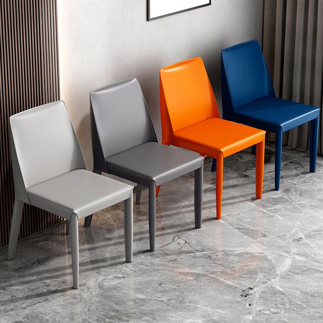 Contemporary Leather Dining Chair Parsons Chair in Matte Finish for Kitchen Clearhalo 'Dining Chairs' 'Dining Tables & Seating' 'dining_chair' 'furn' 'furn_dining_chair' 'Furniture' 'Kitchen & Dining Furniture' 1200x1200_9c3168bb-cc66-42f9-a04c-a987023c0716