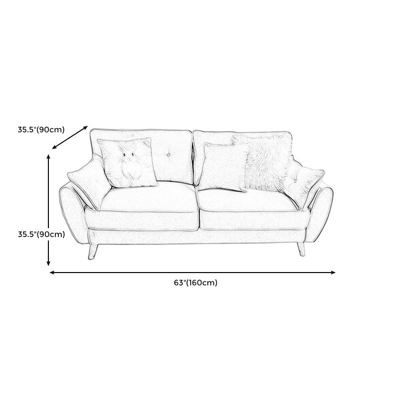Loose Back Linen Square Arm Sofa with slipcovered Hair Pin Legs Settee Clearhalo 'furn' 'furn_sofas' 'Furniture' 'furniture_sofas' 'kitchen' 'kitchen_sofas' 'Living Room Furniture' 'Sofa' 'sofas' 1200x1200_9c32283f-42e1-47f6-a9b1-8748be89da8e