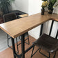 Industrial Black Iron Bar Table Wood Specialty Top 41.3"H Bistro Table for Living Room Clearhalo 'Bar Furniture' 'Bar Tables' 'bar_tables' 'furn' 'furn_bar_tables' 'Furniture' 'furniture_bar_tables' 'Kitchen & Dining Furniture' 1200x1200_9c32e24c-e110-4642-9741-4da58f9b0dca