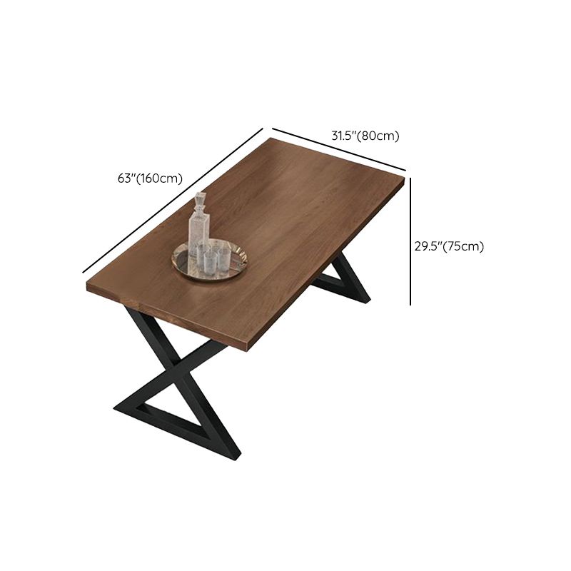 Industrial Dinner Room Dining Table Kitchen Pine Solid Wood Dining Table Clearhalo 'Dining Tables & Seating' 'Dining Tables' 'dining_table' 'furn' 'furn_dining_table' 'Furniture' 'Kitchen & Dining Furniture' 1200x1200_9c335d35-a130-4acb-acf5-bd51465472a6