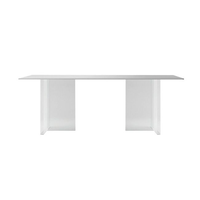 Medieval Modern Stone Dining Table Double Pedestal Rectangle Table for Dining Room Clearhalo 'Dining Tables & Seating' 'Dining Tables' 'dining_table' 'furn' 'furn_dining_table' 'Furniture' 'Kitchen & Dining Furniture' 1200x1200_9c339af1-8455-4aed-bf0f-b63ccd7b0ecb