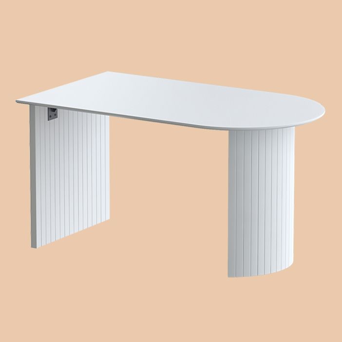 Free Form Sintered Stone Table White Tone Simplicity Double Pedestal Table for Dining Room Clearhalo ' dining_table' 'Dining Tables & Seating' 'Dining Tables' 'furn' 'furn_dining_table' 'Furniture' 'furniture_dining_table' 'Kitchen & Dining Furniture' 'kitchen&dining_furn' 'kitchen' 'kitchen_dining_table' 1200x1200_9c347874-480d-4816-b98f-4e16be6434b7