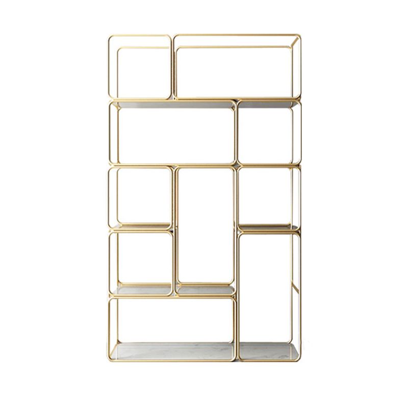 Glam Style Metal Bookshelf Etagere Shelf Bookcase for Home Office Clearhalo 'Bookcases' 'furn' 'furn_bookcases' 'Furniture' 'furniture_bookcases' 'Office Furniture' 1200x1200_9c35e29f-6087-4aee-9a53-0642d34ec168