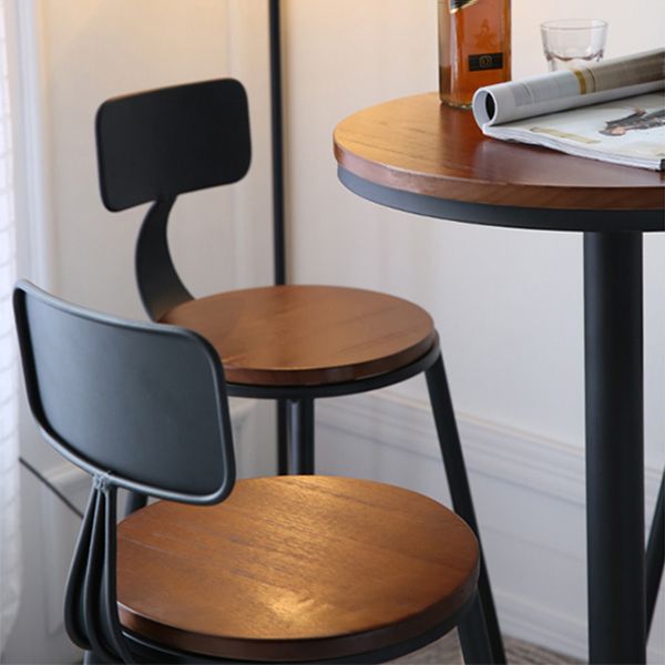 Industrial Solid Wood Bar Table Set 1/2/5 Pieces Fixed Bistro Set for Home Use Clearhalo 'Bar Furniture' 'furn' 'furn_home_bar_bar_sets' 'Furniture' 'Home Bars & Bar Sets' 'home_bar_bar_sets' 'Kitchen & Dining Furniture' 1200x1200_9c370231-b13c-4bfa-ba93-3c0651306d50
