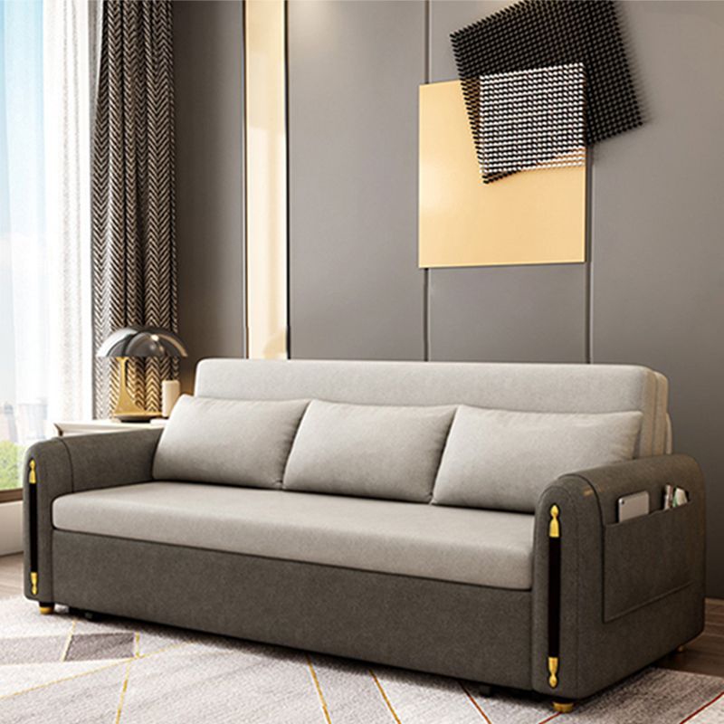 Contemporary Sofa Bed with Pillows and Storage for Apartment 35.43" Clearhalo 'furn' 'furn_sofas' 'Furniture' 'furniture_sofas' 'Living Room Furniture' 'Sofa' 'sofas' 1200x1200_9c385da8-d622-421d-af20-52daef5e805c