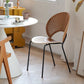 Industrial Dining Chair with Metal Legs Matte Finish Side Chair