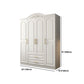 French Country Wardrobe White Colour Wooden Wardrobe Closet With 2 Drawers