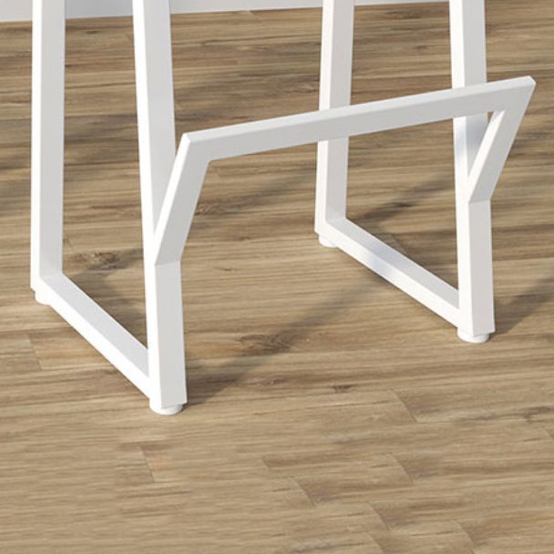 Moderne armloze backless aanrechtkruk IJzeren keukenbalk met houten stoel