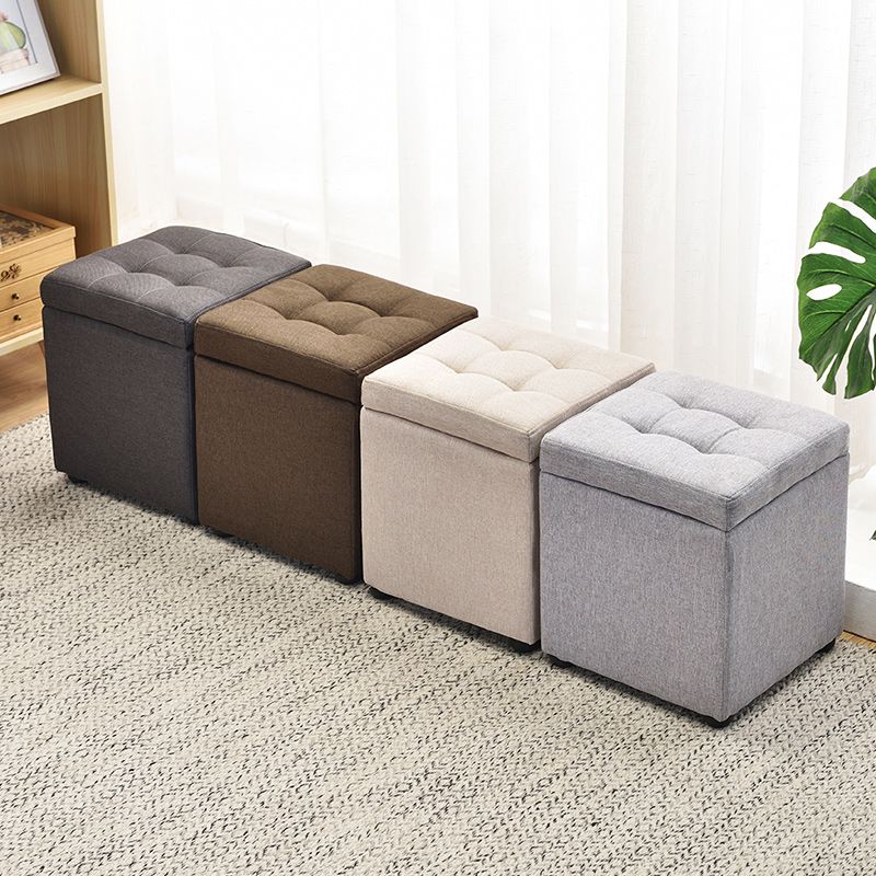 Modern Style Ottoman Cotton Square Indoor Ottoman with Storage Clearhalo 'furn' 'furn_ottomans_poufs' 'Furniture' 'Living Room Furniture' 'Ottomans & Poufs' 'ottomans_poufs' 1200x1200_9c3faebb-3696-4a10-97e2-0222431e1d89