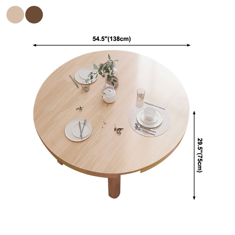 Contemporary Extendable Solid Wood Dining Table Kitchen Standard Dining Table with 4 Legs Base Clearhalo ' dining_table' 'Dining Tables & Seating' 'Dining Tables' 'furn' 'furn_dining_table' 'Furniture' 'furniture_dining_table' 'Kitchen & Dining Furniture' 'kitchen&dining_furn' 'kitchen' 'kitchen_dining_table' 1200x1200_9c42db16-a95c-422a-b36c-e43fa3001224