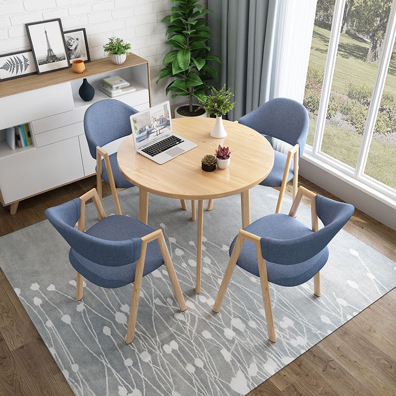 Contemporary Open Back Arm Chair Matte Finish Upholstered Dining Chair Clearhalo ' kitchen&dining_furn' 'Dining Chairs' 'Dining Tables & Seating' 'dining_chair' 'furn' 'furn_dining_chair' 'Furniture' 'furniture_dining_chair' 'Kitchen & Dining Furniture' 'kitchen' 1200x1200_9c434c4c-7363-4676-a805-cf043d0f741e