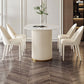 Double Pedestal Dining Room Table Modern Stone Table for Kitchen