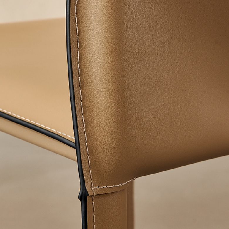 Gestoffeerde eetkamerstoelen faux lederen stoelen met metalen basis