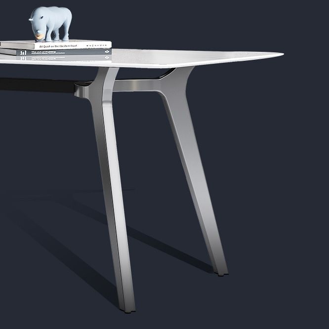 Luxury Sintered Stone Top Table Rectangle Table with 4 Legs for Restaurant Clearhalo ' dining_table' 'Dining Tables & Seating' 'Dining Tables' 'Furniture' 'furniture_dining_table' 'Kitchen & Dining Furniture' 'kitchen&dining_furn' 'kitchen' 'kitchen_dining_table' 1200x1200_9c44367d-062b-4321-9b89-6bec548288e4