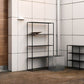 Industrial Metal Bookshelf Etagere Open Back Bookcase with Shelves